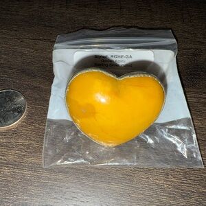 Heart-Shaped Golden Agate Stone Ring